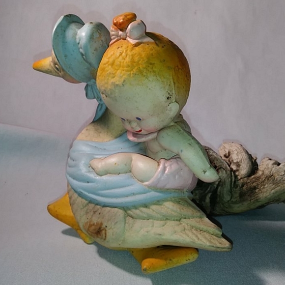 Vintage Rubber Mother Goose & Baby Squeaky Toy - Picture 8 of 10